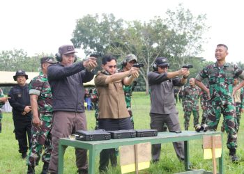 Kodim 1002/Hulu Sungai Tengah Gelar Latihan Menembak Eksekutif Dengan Forkopimda HST
