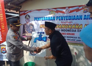 Kapolres Serang Berikan Bantuan Sumur Bor, alhamdulillah…