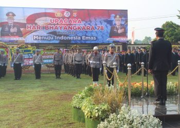 Kapolres Serang Pimpin Upacara HUT Bhayangkara ke 78