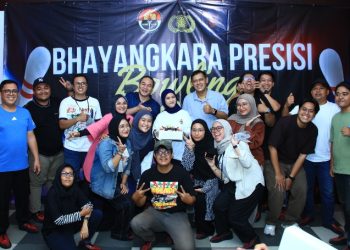 Kolaborasi Polri Dengan Wartawan di Acara Bhayangkara Presisi Bowling Cup
