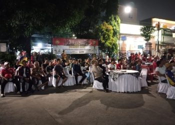 Polsek Koja Nobar Final Piala AFF U-19 Tahun 2024 Bersama Warga