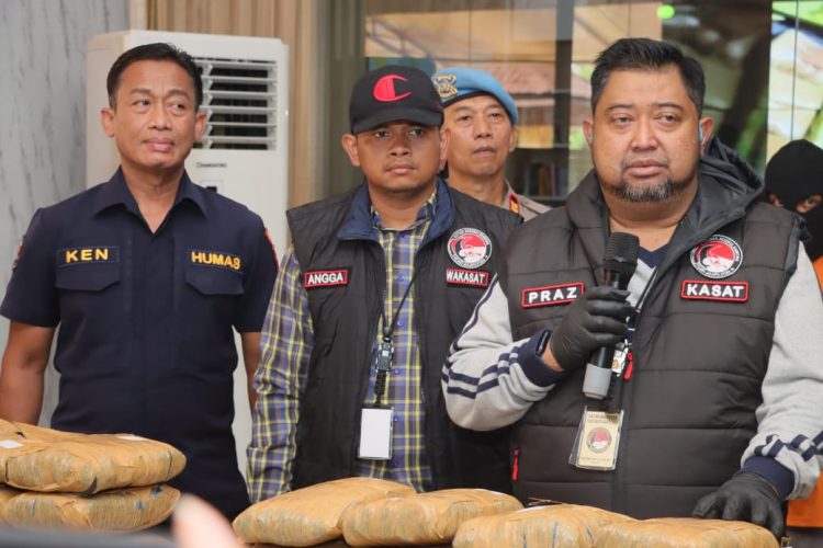 Polres Metro Jakarta Utara Gagalkan Peredaran Ganja Seberat 77 Kg