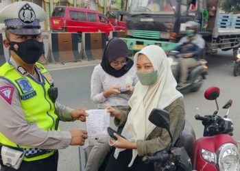 Satlantas Polres Serang Berikan Teguran Simpatik di Operasi Patuh Maung 2024