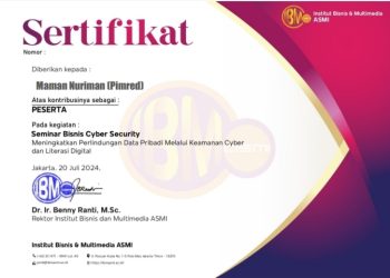 Pimred MNRTV News Raih Sertifikat SBCS