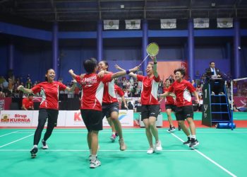 Tim Bulutangkis Putri Jateng Sumbang Emas Usai Bungkam Tim Jabar PON XXI/2024
