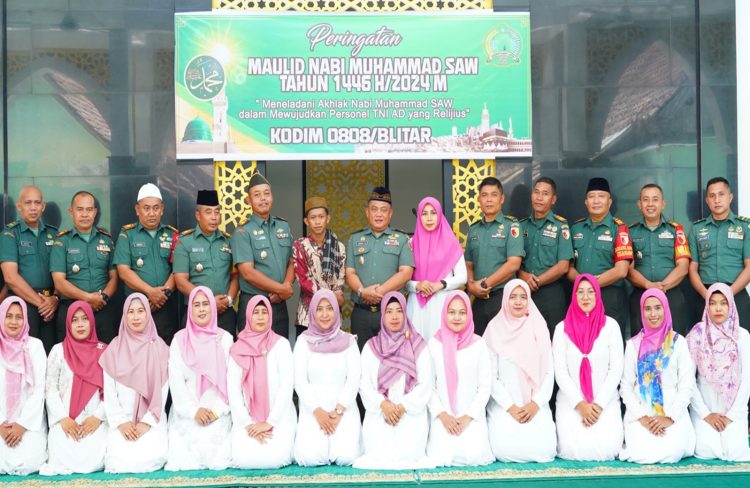 Kodim 0808/Blitar Gelar Peringatan Maulid Nabi Muhammad SAW 1446 H/2024 M