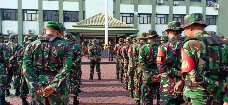 Sukseskan HUT Ke – 79 TNI Di Jakarta, Kodim 0505/JT Melaksanakan Apel Gelar Kesiapan Pasukan