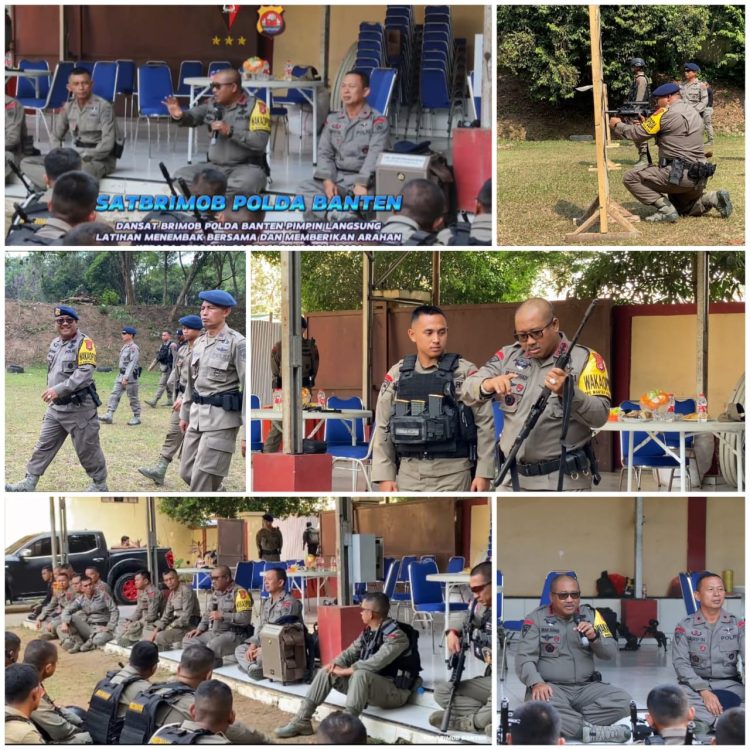 Dan Sat Brimob Polda Banten, Pimpin Latihan Menembak