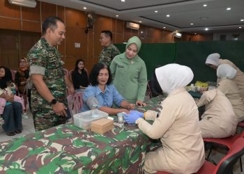 Kodim 0726/Sukoharjo Gelar Bakti Sosial, Donor Darah, Pengobatan Gratis dan Khitanan Massal dalam rangka HUT Ke 79 TNI 