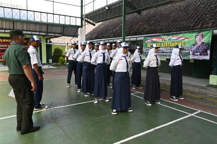 Kodim 0726/Sukoharjo Gelar Lomba PBB Piala Panglima TNI Tingkat SLTP dan SLTA se-Kabupaten Sukoharjo