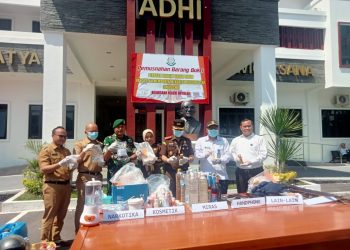 Kodim Boyolali Dukung Pemusnahan Barang Bukti Tindak Kejahatan