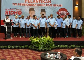 Sebanyak 83 personil Tim Pemenangan RIDHO Kota Bekasi Resmi Dilantik