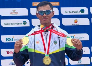Denri Maulidzar Borong Tiga Emas Lewat Cabor Dayung Rowing di PON XXI Aceh Sumut
