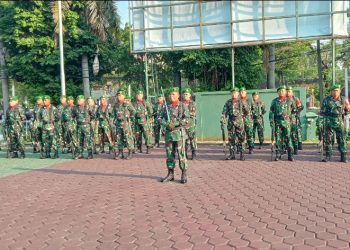 Prajurit Kodim 0505/JT dan PNS Melaksanakan Upacara Bendera 17-an, Ini amanat Pangdam Jaya 