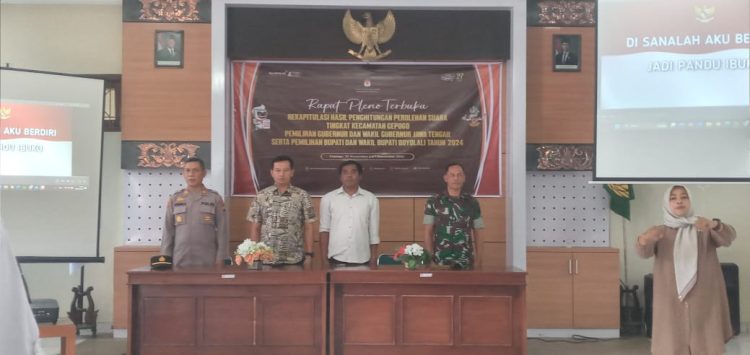 Forkopincam Cepogo Hadiri Rapat Pleno Rekapitulasi hasil Pilkada 