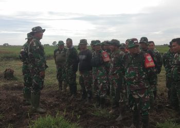 Babinsa Korem 051/Wkt Laksanakan Penggemburan Tanah Dengan Alat Jonder