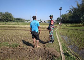 Babinsa Klego Ajak Petani Desa Karangmojo Percepat Masa Tanam