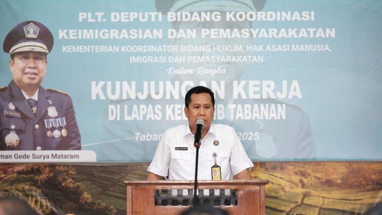 Plt Deputi Bidang Koordinasi Kunker Ke Lapas Tabanan, Sampaikan Pesan