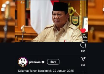 Presiden Prabowo Subianto Ucapkan Selamat Tahun Baru Imlek 2576 Kongzili