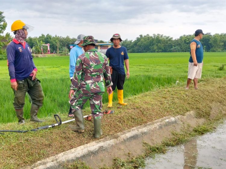 Babinsa Nogosari Bantu Optimalkan Saluran Irigasi Untuk Petani