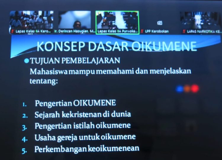 Program Pembinaan Dioptimalkan,  “Pendidikan Teologi Warga Binaan Nasrani”