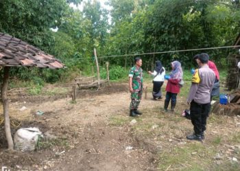 Babinsa Karanggede Kawal Vaksinasi PMK di Desa Bangkok