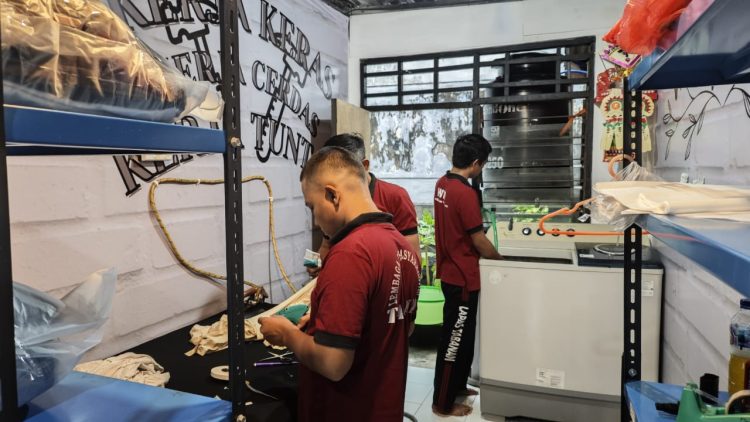 Mantapkan Pembinaan Warga Binaan, Lapas Tabanan Launching Jineng Creative Londry