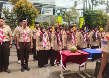 Pramuka Kwartir Ranting Tambun Gelar Bakti Sosial dalam Rangka Peringatan Hari Pramuka ke 63