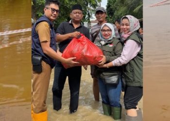 Wiwiek Hargono Gerak Cepat Salurkan Bantuan Makanan untuk Korban Banjir di Bekasi