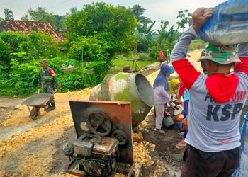 TMMD Boyolali Tahap Dua Fokus Betonisasi Jalan Desa Kayen