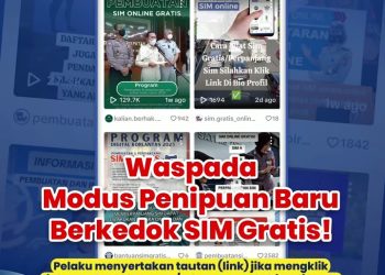 Korlantas Polri Peringatkan Modus Penipuan SIM Gratis