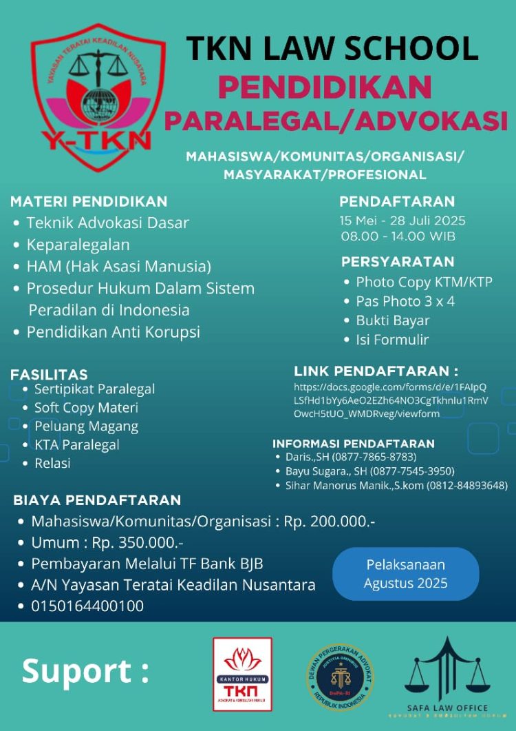 TKN Law School: Edukasi Hukum untuk Semua Lapisan Masyarakat