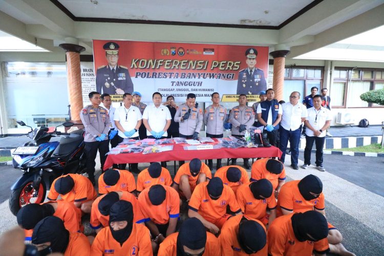 37 Tersangka Ditangkap, Polresta Banyuwangi Tegas Tindak Kekerasan dan Premanisme