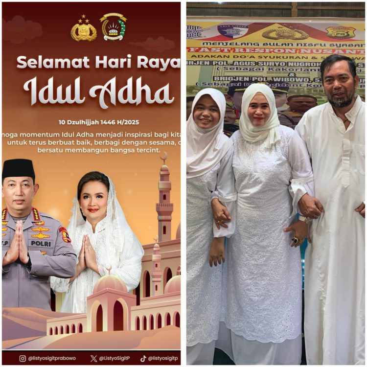 Kapolri dan Agus Flores Tunjukkan Keakraban di Momen Idul Adha 1446 H