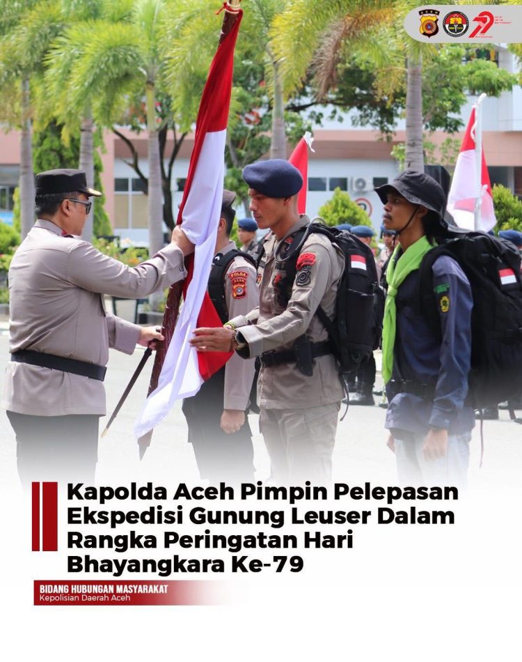 Kapolda Aceh Pimpin Pelepasan Tim Ekspedisi Gunung Leuser: Wujud Nyata Kepedulian Terhadap Lingkungan dan Nasionalisme