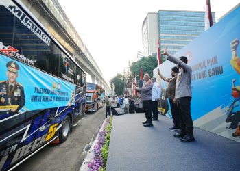 Kapolri Lepas 700 Buruh Korban PHK untuk Bekerja di Tempat Baru