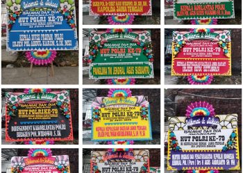 10 Pejabat Tinggi Negara Kirim Karangan Bunga Dukung Sholawat dan Doa HUT Bhayangkara ke 79 di Demak