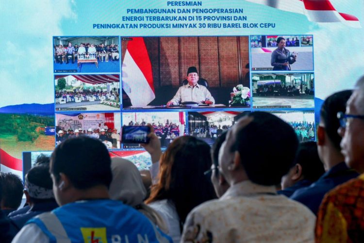 Presiden Prabowo Resmikan Proyek Energi Terbarukan dan Tambahan Produksi Minyak Blok Cepu