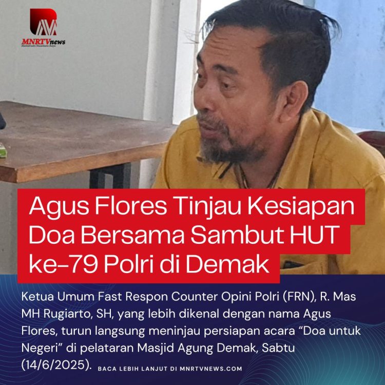 Jelang HUT ke-79 Polri, Agus Flores Tinjau Lokasi Doa Bersama di Masjid Agung Demak
