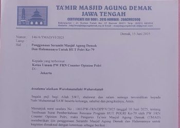 Masjid Kesultanan Demak Resmi Berikan Izin Serambi dan Halamannya untuk Peringatan HUT ke 79 Polri