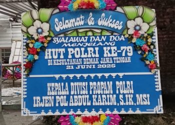 Dukungan Mengalir Jelang HUT Bhayangkara ke-79, Kadiv Propam Kirim Karangan Bunga untuk PW FRN