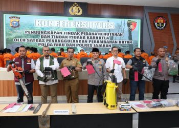 Polda Riau Sikat 46 Pelaku Kejahatan Hutan, Dari Pembakar Lahan Hingga Penjarah Kayu