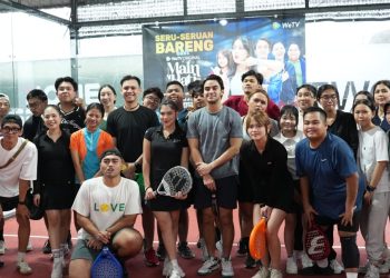 Cast WeTV Original Main Hati Seru-Seruan Main Padel, Penggemar Antusias Bertemu Idola