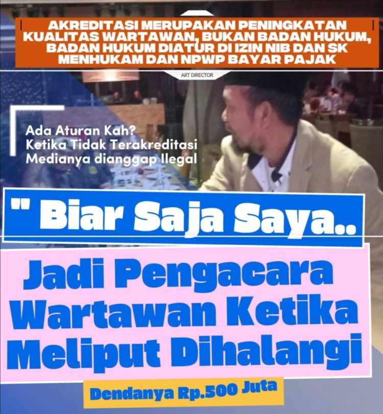 Agus Flores Siap Jadi Pengacara Wartawan, Ajukan Gugatan ke Pejabat yang Halangi Liputan