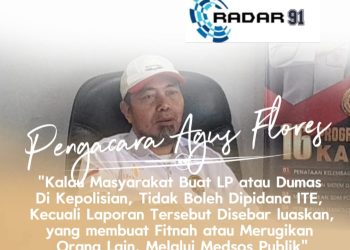 Agus Flores: Pelapor LP atau Dumas Tak Bisa Dipidana ITE, Kecuali Sebar Fitnah di Medsos