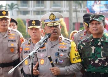 Kakorlantas Pimpin Apel Gelar Pasukan Operasi Merdeka Jaya Jelang HUT ke-80 RI