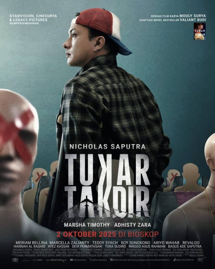 Film Tukar Takdir Merilis Official Teaser Trailer & Poster Eksklusif Nicholas Saputra Selamat dari Drama Petaka Pesawat