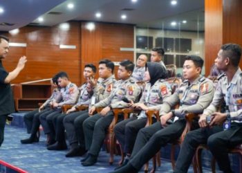 Bintara Lalu Lintas Gelombang IV Dapat Pelatihan Live Report di NTMC Polri