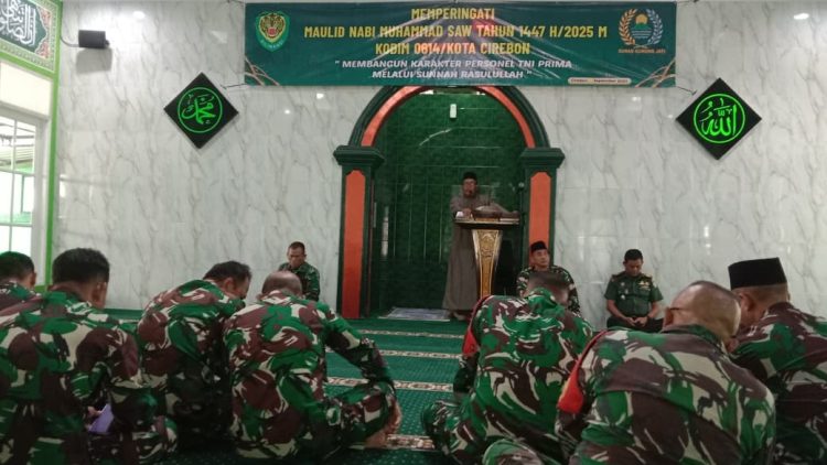 Kodim 0614/Kota Cirebon Gelar Peringatan Maulid Nabi Muhammad SAW 1447 H