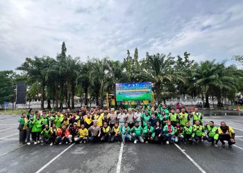 Ojol Pekanbaru Dikukuhkan Jadi Duta Keselamatan Berlalu Lintas